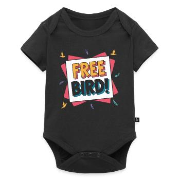 Free Bird - frei wie ein Vogel - Baby Premium short-sleeve bodysuit - black - Front