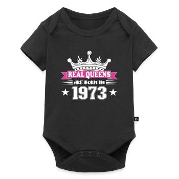 51 Jahre alt Geburtstag 1973 Geburtstagsgeschenk - Baby Premium Kurzarmbody - Schwarz - Vorne