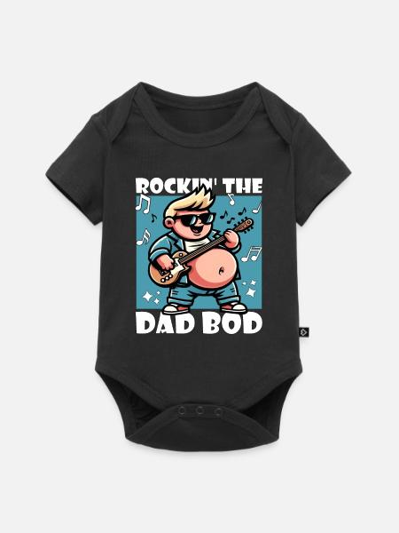 ROCKEN DES DAD-KÖRPERS - Baby Premium Kurzarmbody - Schwarz