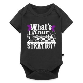Funny Chess What's Your Strategy - Baby Premium short-sleeve bodysuit - black - Front