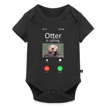 Otter Phone Display Otter Is - Baby Premium short-sleeve bodysuit - black - Front