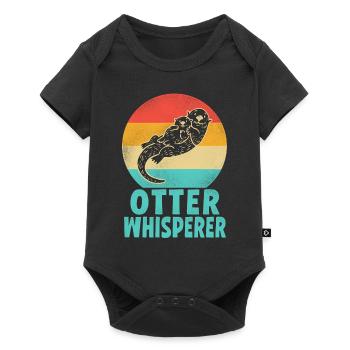 Otter Retro Vintage Otter - Baby Premium short-sleeve bodysuit - black - Front
