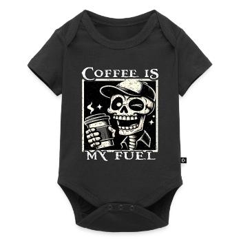 COFFEE IS MY FUEL - SKELETON - Baby Premium short-sleeve bodysuit - black - Front