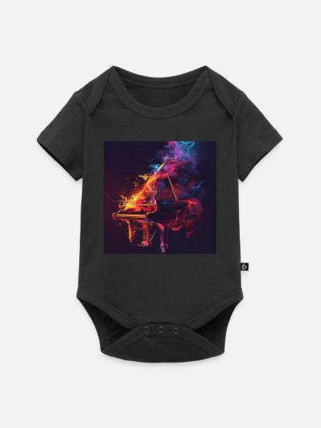 Klavier - Baby Premium Kurzarmbody - Schwarz