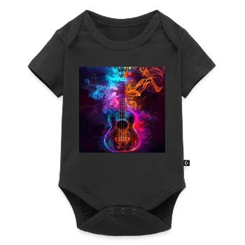 Ukulele - Baby Premium Kurzarmbody - Schwarz - Vorne