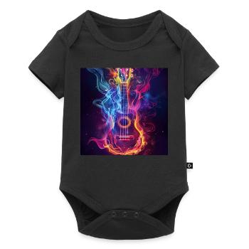 Ukulele - Baby Premium Kurzarmbody - Schwarz - Vorne