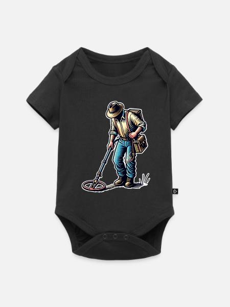 Sondeln Metalldetektor - Baby Premium Kurzarmbody - Schwarz