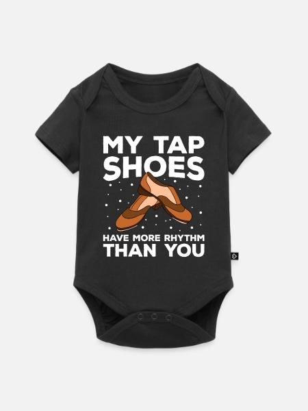 Stepptanz Stepptanzen Stepptänzer - Baby Premium Kurzarmbody - Schwarz
