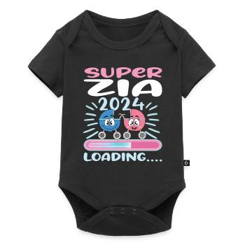 Zia 2024 Loading Tante 2024 - Baby Premium Kurzarmbody - Schwarz - Vorne