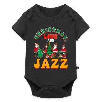 Christmas, Love & Jazz, Perfect for Music Fans - Baby Premium short-sleeve bodysuit - black - Front
