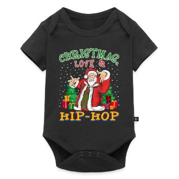 Noël, l’amour et le hip-hop, le look le plus frais du Père Noël - Body à manches courtes Premium Bébé - noir - Devant