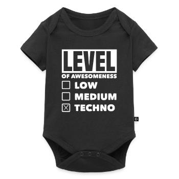 Level Der Großartigkeit Techno Lover Stil - Baby Premium Kurzarmbody - Schwarz - Vorne