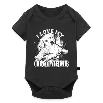 I Love Chocolate Labrador - Baby Premium short-sleeve bodysuit - black - Front