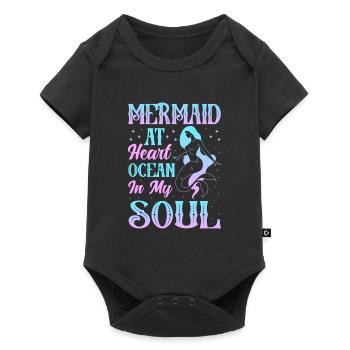 Sirène dans l’âme, océan dans l’âme. - Body à manches courtes Premium Bébé - noir - Devant