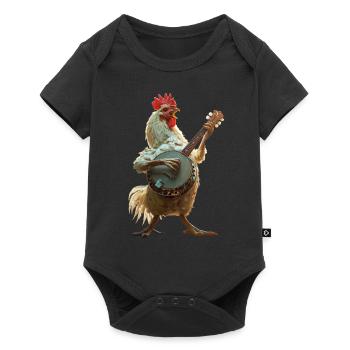 Rooster Banjo - Baby Premium short-sleeve bodysuit - black - Front