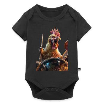 Tap Drums - Baby Premium short-sleeve bodysuit - black - Front