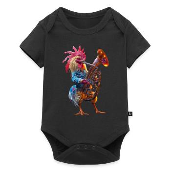 Tuba Coq - Body à manches courtes Premium Bébé - noir - Devant