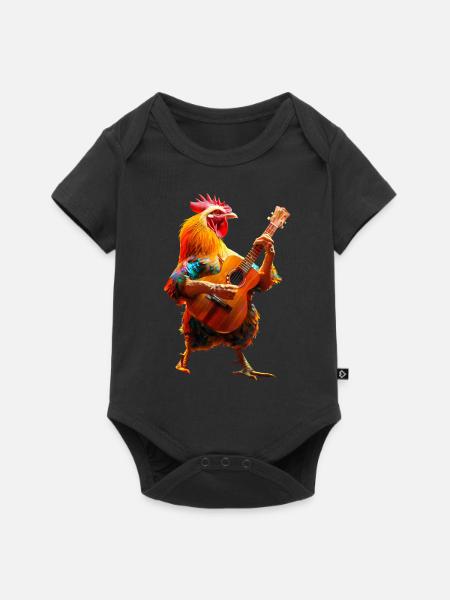 Hahn Ukulele - Baby Premium Kurzarmbody - Schwarz