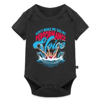 Synchronschwimmen Performance Voice - Baby Premium Kurzarmbody - Schwarz - Vorne