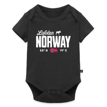 Norway Souvenir Scandinavia Norway Lofoten - Baby Premium short-sleeve bodysuit - black - Front