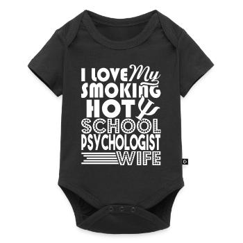 Love My School Psychologist Wife - Baby Premium short-sleeve bodysuit - black - Front