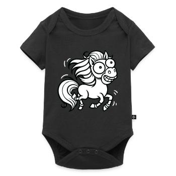 Crazy Horse Chevaux Poney Drôle Drôle - Body à manches courtes Premium Bébé - noir - Devant