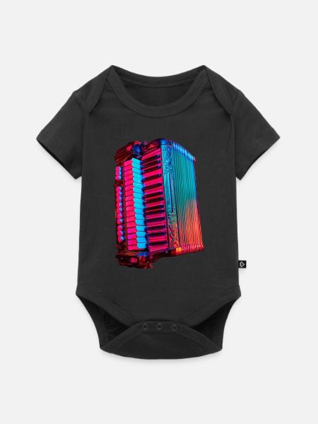 Akkordeon - Baby Premium Kurzarmbody - Schwarz