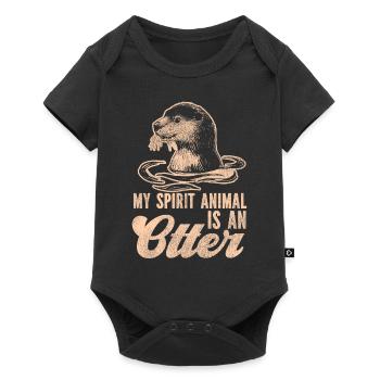 Otter My Spirit Animal Is An Otter - Baby Premium short-sleeve bodysuit - black - Front