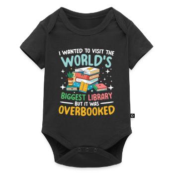 World’s Biggest Library But It Was Overbooked - Baby Premium Kurzarmbody - Schwarz - Vorne
