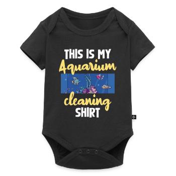 Nettoyage d’aquarium Drôle de dicton - Body à manches courtes Premium Bébé - noir - Devant