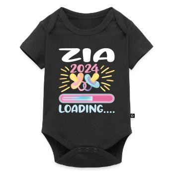 Zia 2024 Loading Tante 2024 - Baby Premium Kurzarmbody - Schwarz - Vorne