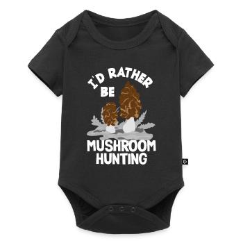 I'd rather be mushroom picking - Baby Premium short-sleeve bodysuit - black - Front