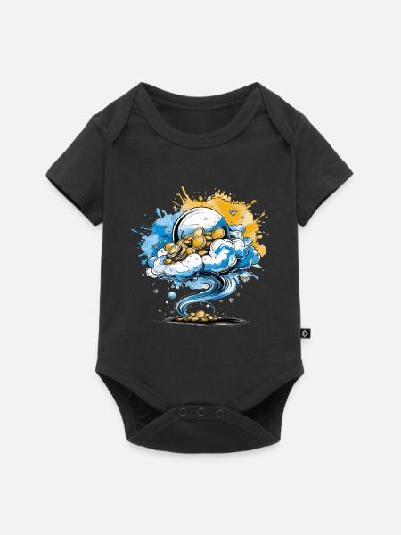 LA BULLE ET UN TOURBILLON - Body à manches courtes Premium Bébé - noir