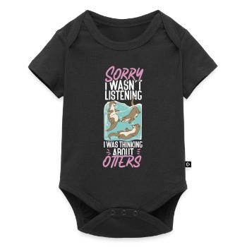 Otter Sorry I Wasn't Listening I - Baby Premium short-sleeve bodysuit - black - Front