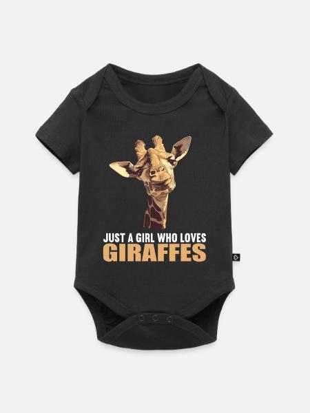 Giraffen Giraffe - Baby Premium Kurzarmbody - Schwarz