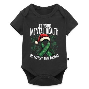 Laissez votre santé mentale être heureuse et heureuse - Body à manches courtes Premium Bébé - noir - Devant