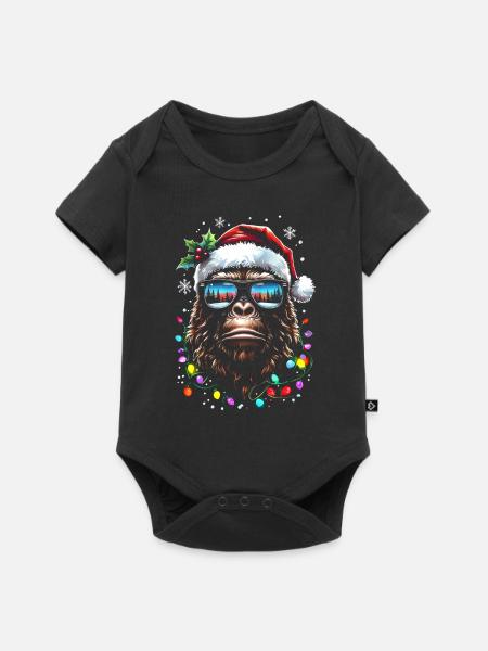 Sasquatch Santa - Baby Premium Kurzarmbody - Schwarz
