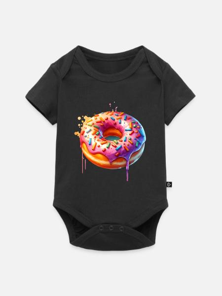 Donut - Baby Premium Kurzarmbody - Schwarz