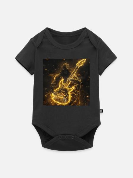 Gitarre - Baby Premium Kurzarmbody - Schwarz