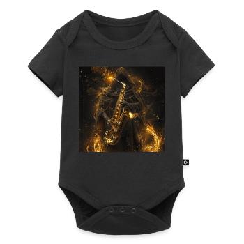Saxophon - Baby Premium Kurzarmbody - Schwarz - Vorne