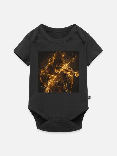 Violine - Baby Premium Kurzarmbody - Schwarz