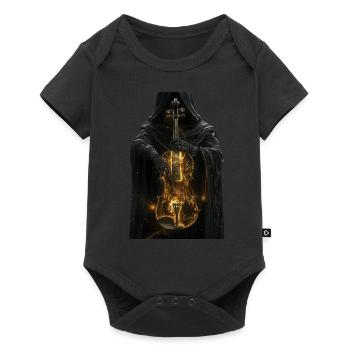 Violine - Baby Premium Kurzarmbody - Schwarz - Vorne