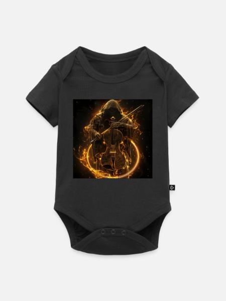 Violine - Baby Premium Kurzarmbody - Schwarz