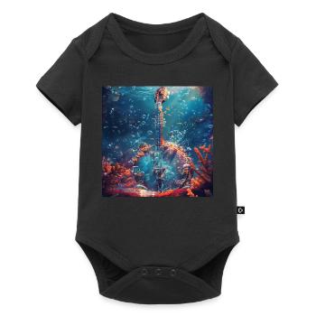 Banjo - Baby Premium Kurzarmbody - Schwarz - Vorne