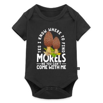 Yes, I know where to find morels - Baby Premium short-sleeve bodysuit - black - Front