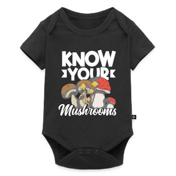 Mushroom pickers do you know your mushrooms - Baby Premium short-sleeve bodysuit - black - Front