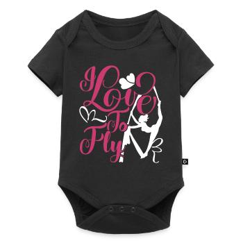 Aerialist I love to Fly Aerialist - Baby Premium short-sleeve bodysuit - black - Front