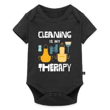 Cleansing Is My Therapy Apron Fun - Baby Premium short-sleeve bodysuit - black - Front
