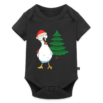 Santa Chicken Chickens Santa Claus Chicken Coop - Baby Premium short-sleeve bodysuit - black - Front