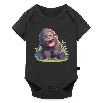 Gorillas Gorilla - Baby Premium short-sleeve bodysuit - black - Front